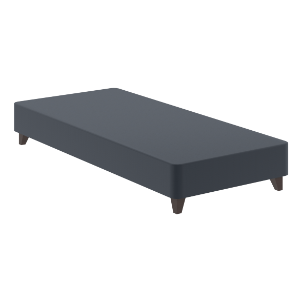 Кровать Бокс спринг с темными опорами BSD 920 серый 2000х900х200 MUAR в Краснотурьинске 