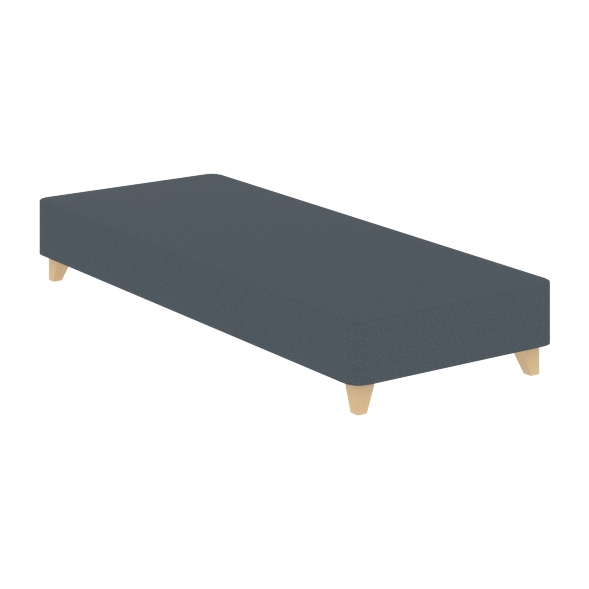 Кровать Бокс спринг со светлыми опорами BSL 820 серый 2000х800х200 MUAR в Краснотурьинске 