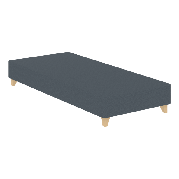 Кровать Бокс спринг со светлыми опорами BSL 920 серый 2000х900х200 MUAR в Краснотурьинске 