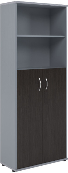 Шкаф с глухими средними дверьми СТ-1.6 Венге/Металлик 770*365*1975 в Краснотурьинске 