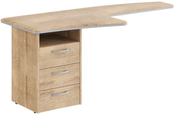 Брифинг-приставка с тумбой DB 1880(L) Дуб Каньон 1800х800х750 в Краснотурьинске 