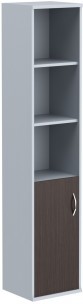 Шкаф колонка с глухой малой дверью СУ-1.1(L) Венге Магия/Металлик 406*365*1975