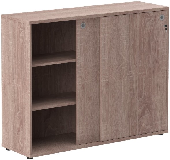 Шкаф средний со слайд дверьми XMC 1443 Дуб Сонома 1406х430х1115 XTEN