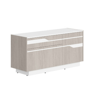 Тумба СФ-572103 Дуб светлый/Белый премиум 1300х430х645 LINE