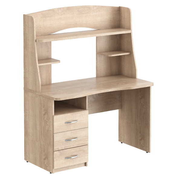 Стол компьютерный CD 1215 Дуб Сонома светлый 1200х600х1525 COMP в Краснотурьинске 