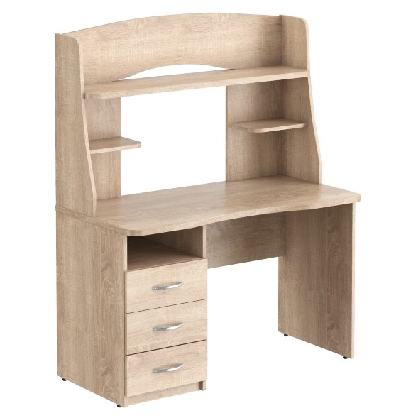 Стол компьютерный CD 1215.A Дуб Сонома светлый 1200х600х1525 COMP в Краснотурьинске 