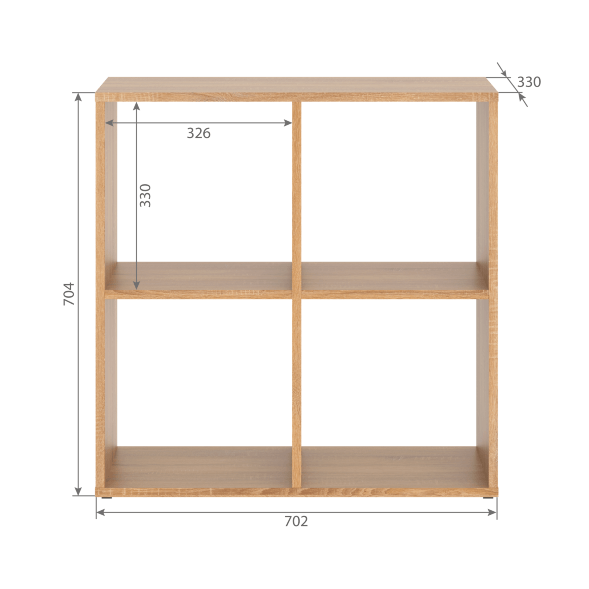 Стеллаж SH 7070 Дуб Сонома светлый 702х330х700 COMP в Краснотурьинске 