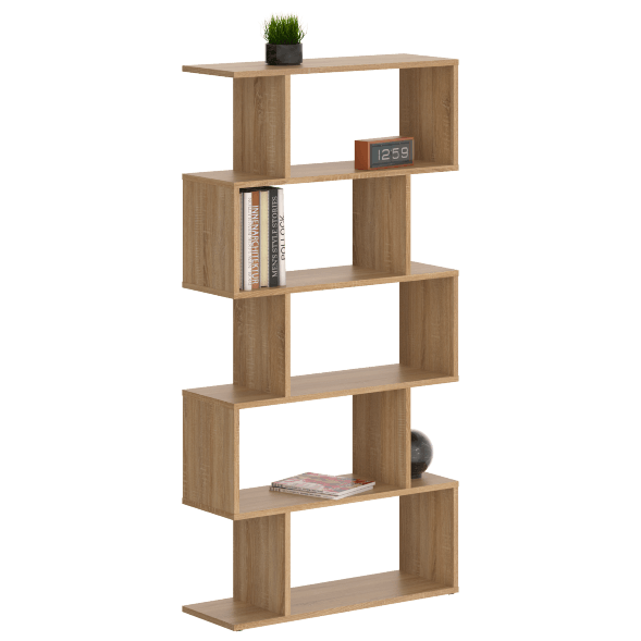 Стеллаж SH 7346 Дуб Сонома светлый 730х250х1416 COMP в Краснотурьинске 