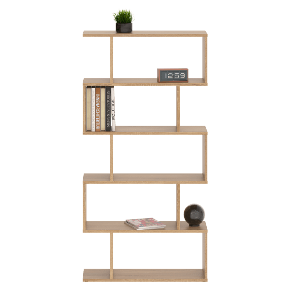 Стеллаж SH 7346 Дуб Сонома светлый 730х250х1416 COMP в Краснотурьинске 