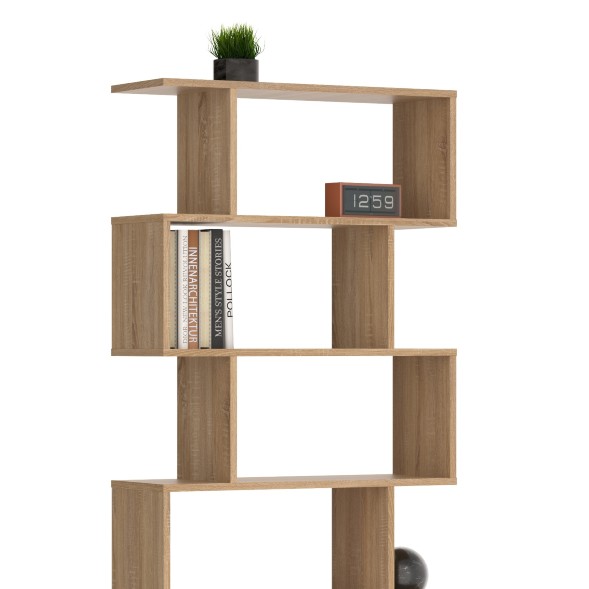 Стеллаж SH 7346 Дуб Сонома светлый 730х250х1416 COMP в Краснотурьинске 