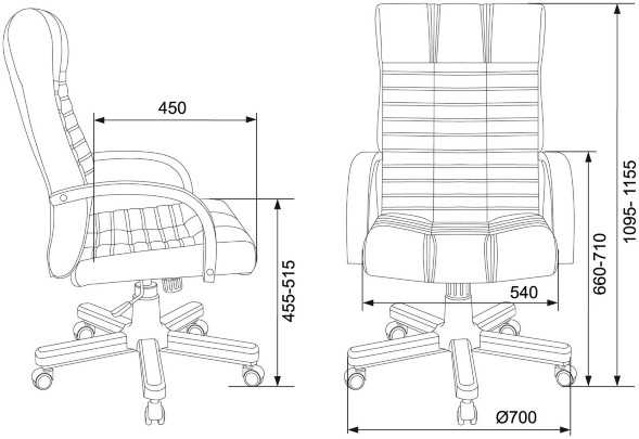 Кресло руководителя Бюрократ KB-10 WALNUT кожа