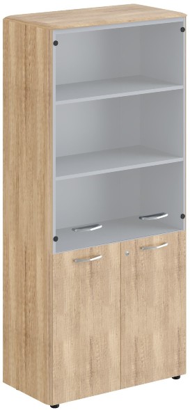 Шкаф комбинированный с замком в дверях малых и обвязкой DHC 85.2(Z) Дуб Каньон 892х470х1950 в Краснотурьинске 