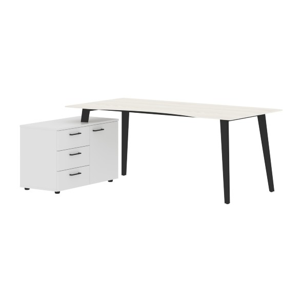 Стол руководителя с тумбой JCT 1813(L) 1800х1300х750 JAY в Краснотурьинске 