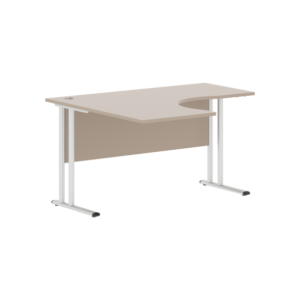 Стол эргономичный СА-3M(L) Клен*/серебро 1400х1200х755 IMAGO-M в Краснотурьинске 