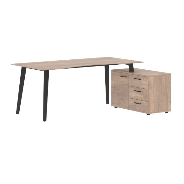 Стол руководителя с тумбой JCT 1813(R) 1800х1300х750 JAY в Краснотурьинске 