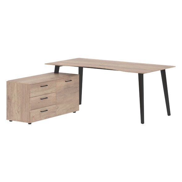 Стол руководителя с тумбой JCT 1818(L) 1800х1800х750 JAY в Краснотурьинске 