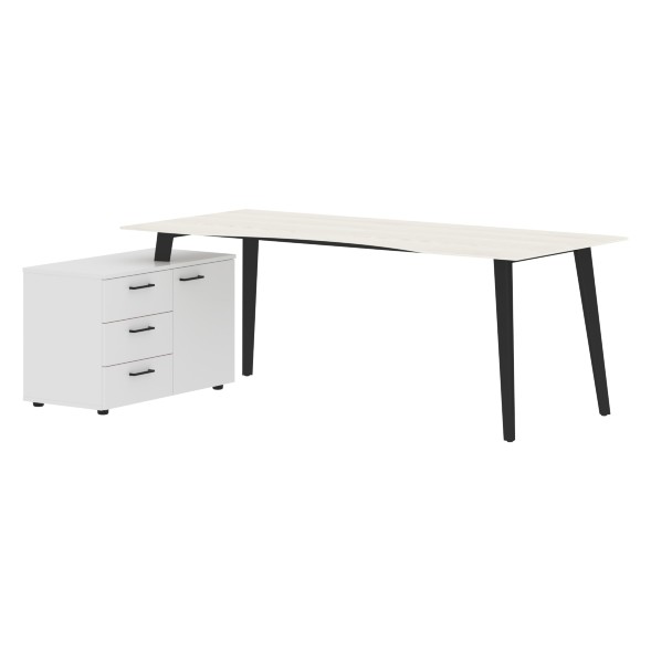 Стол руководителя с тумбой JCT 2013(L) 2000х1300х750 JAY в Краснотурьинске 