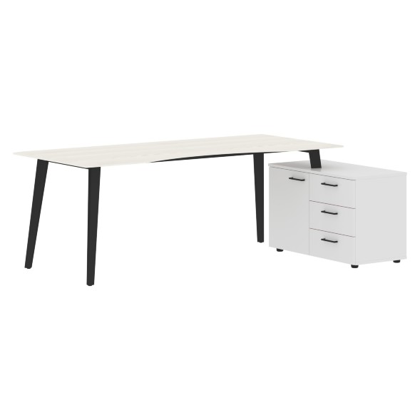 Стол руководителя с тумбой JCT 2013(R) 2000х1300х750 JAY в Краснотурьинске 