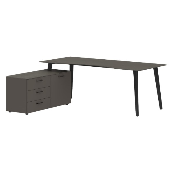 Стол руководителя с тумбой JCT 2018(L) 2000х1800х750 JAY в Краснотурьинске 