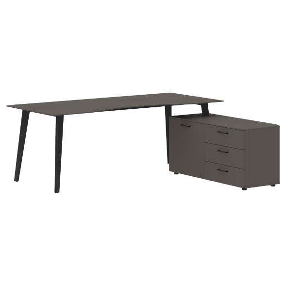 Стол руководителя с тумбой JCT 2018(R) 2000х1800х750 JAY в Краснотурьинске 