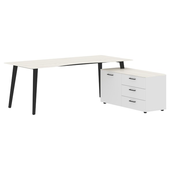 Стол руководителя с тумбой JCT 2018(R) 2000х1800х750 JAY в Краснотурьинске 