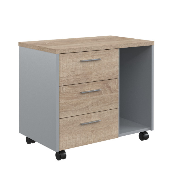 Тумба подкатная с отделением д/СБ OLC-3D.A 733х450х625 OFFIX NEW в Краснотурьинске 