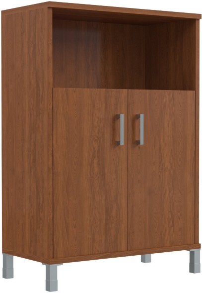 Шкаф средний с глухими малыми дверьми B 420.2 Орех Гарда 900х450х1286 в Краснотурьинске 
