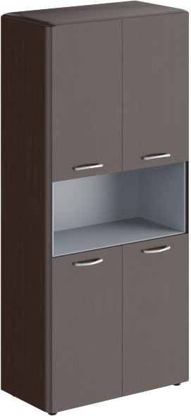 Шкаф с 2-мя комплектами глухих малых дверей и обвязкой DHC 85.4 Венге Магия 892х470х1950 в Краснотурьинске 