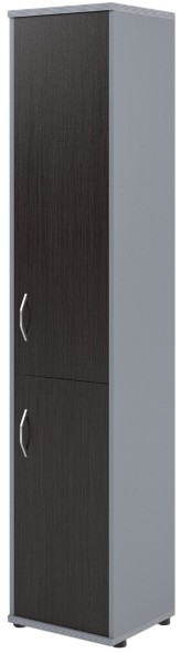 Шкаф колонка с глухой средней и малой дверьми СУ-1.3(R) Венге/Металлик 406*365*1975 в Краснотурьинске 