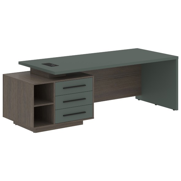 Стол руководителя с тумбой VCT 2390(L) 2300х900х750 VELION